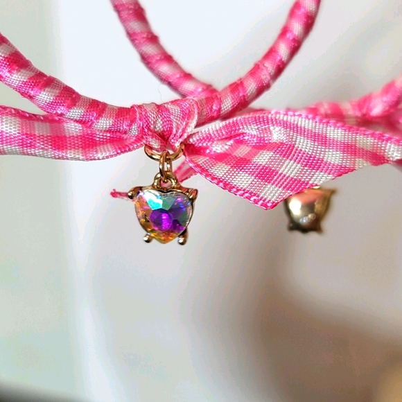 Betsey Johnson Pink Hoops Earrings - Picture 6 of 6